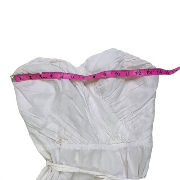 Express White Strapless Tie-Waist Dress - Size 8 - Picture 12 of 15